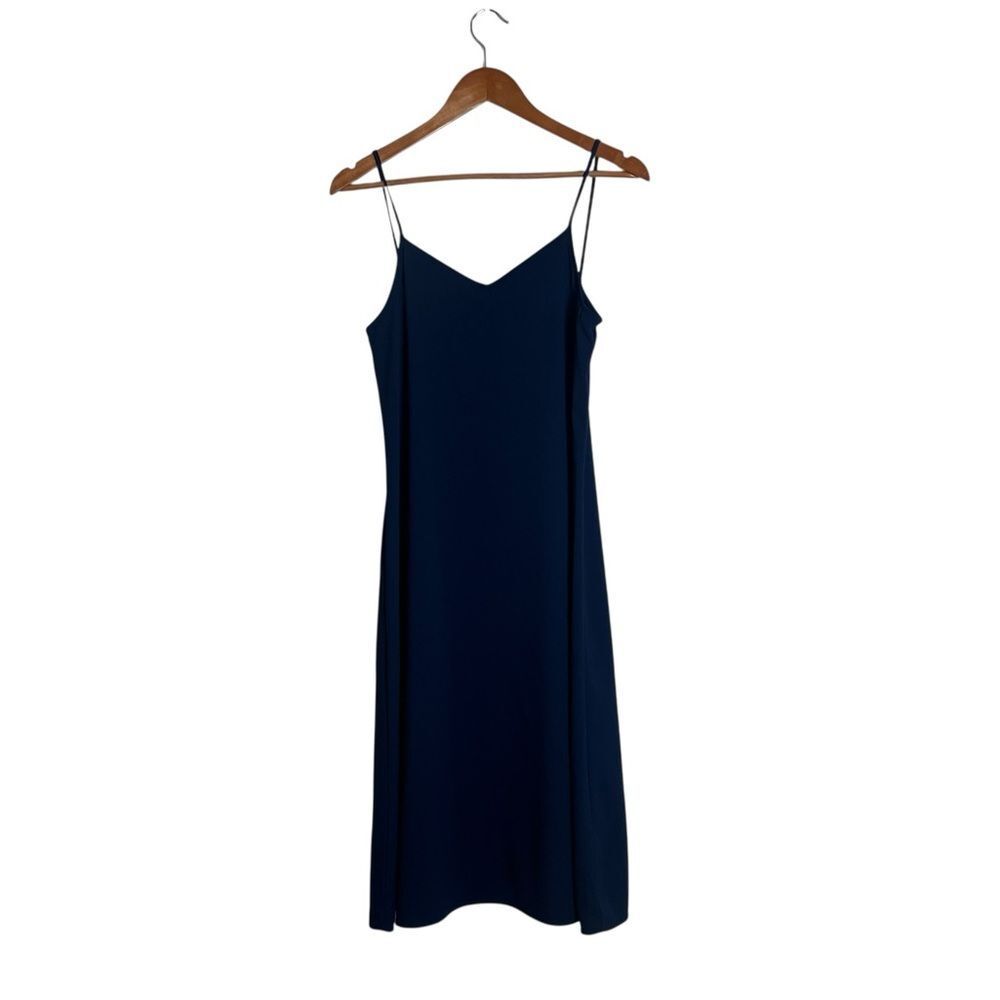 Uniqlo navy midi slip dress. Size x small